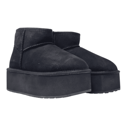 Platform ankle boot W13082 -BLACK