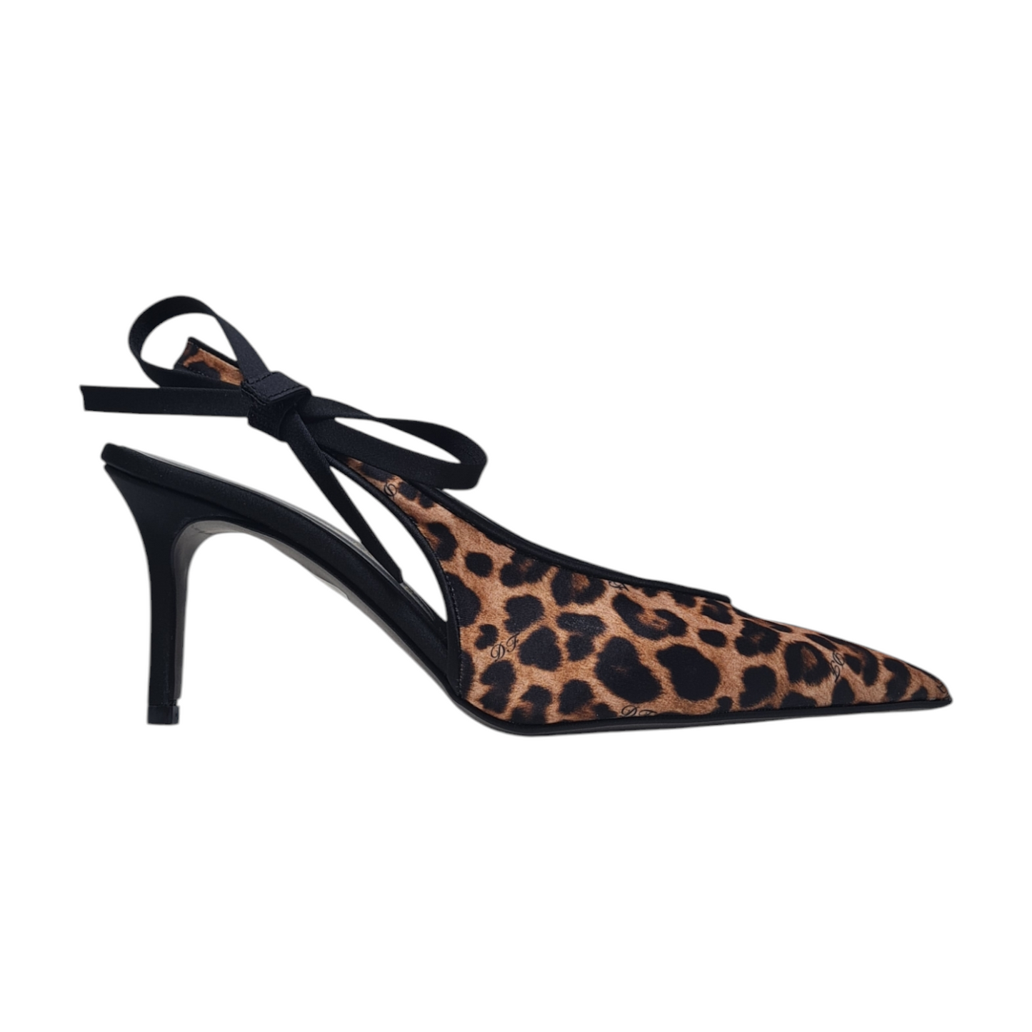 Leopard slingback with bow PE63/1892M