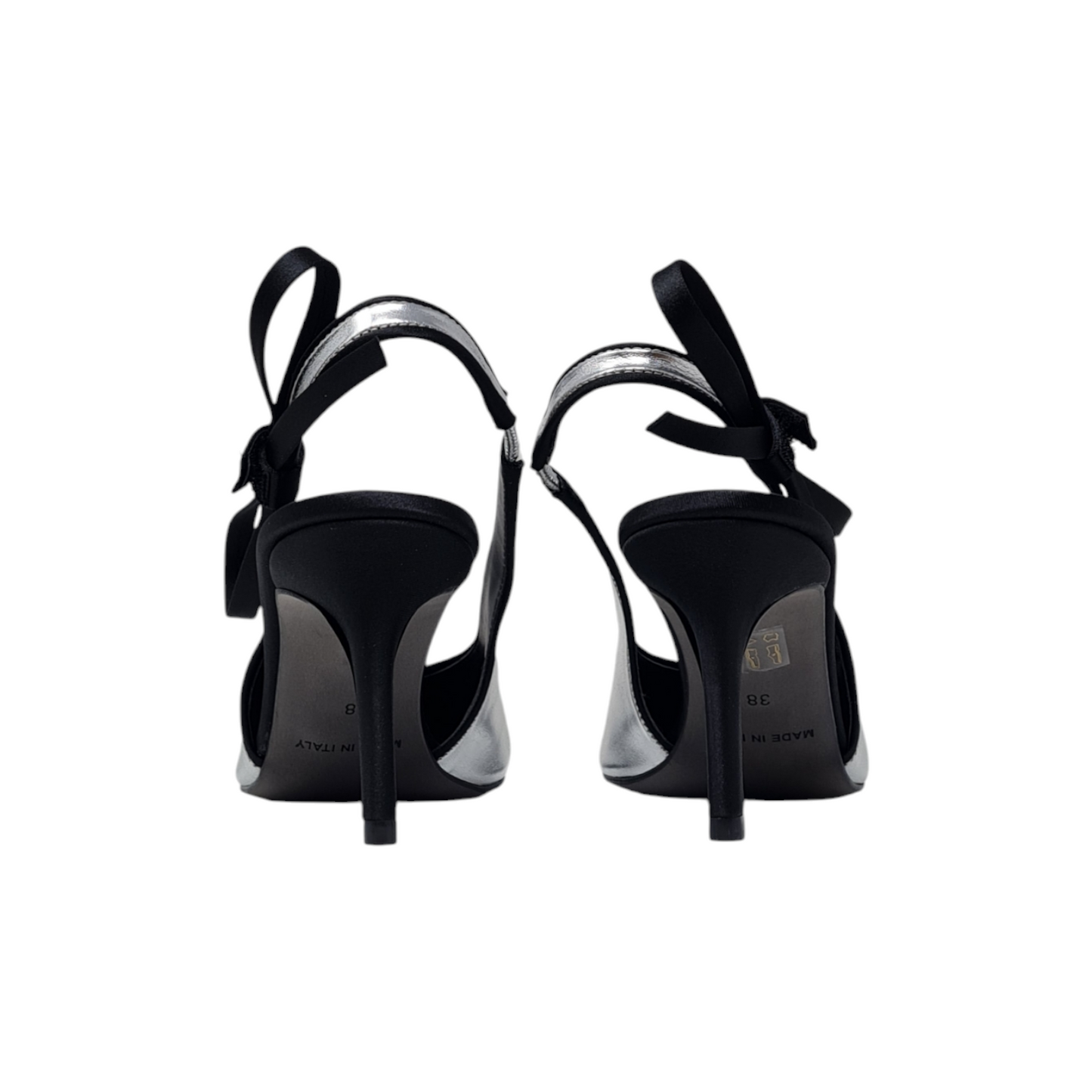 Slingback argento con fiocco PE63/1892C