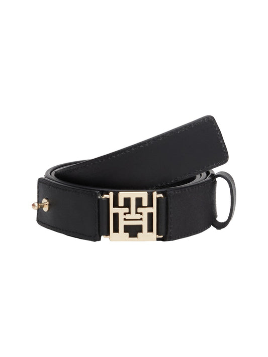 High Waist Leather Belt AW0AW16353 -DBS