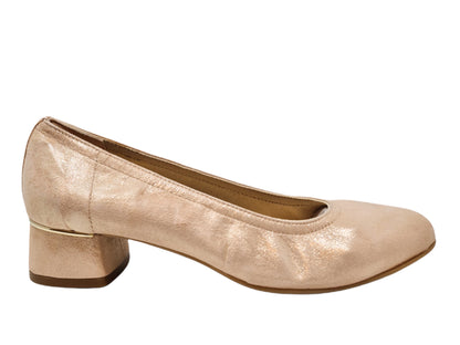 Nude lurex pumps