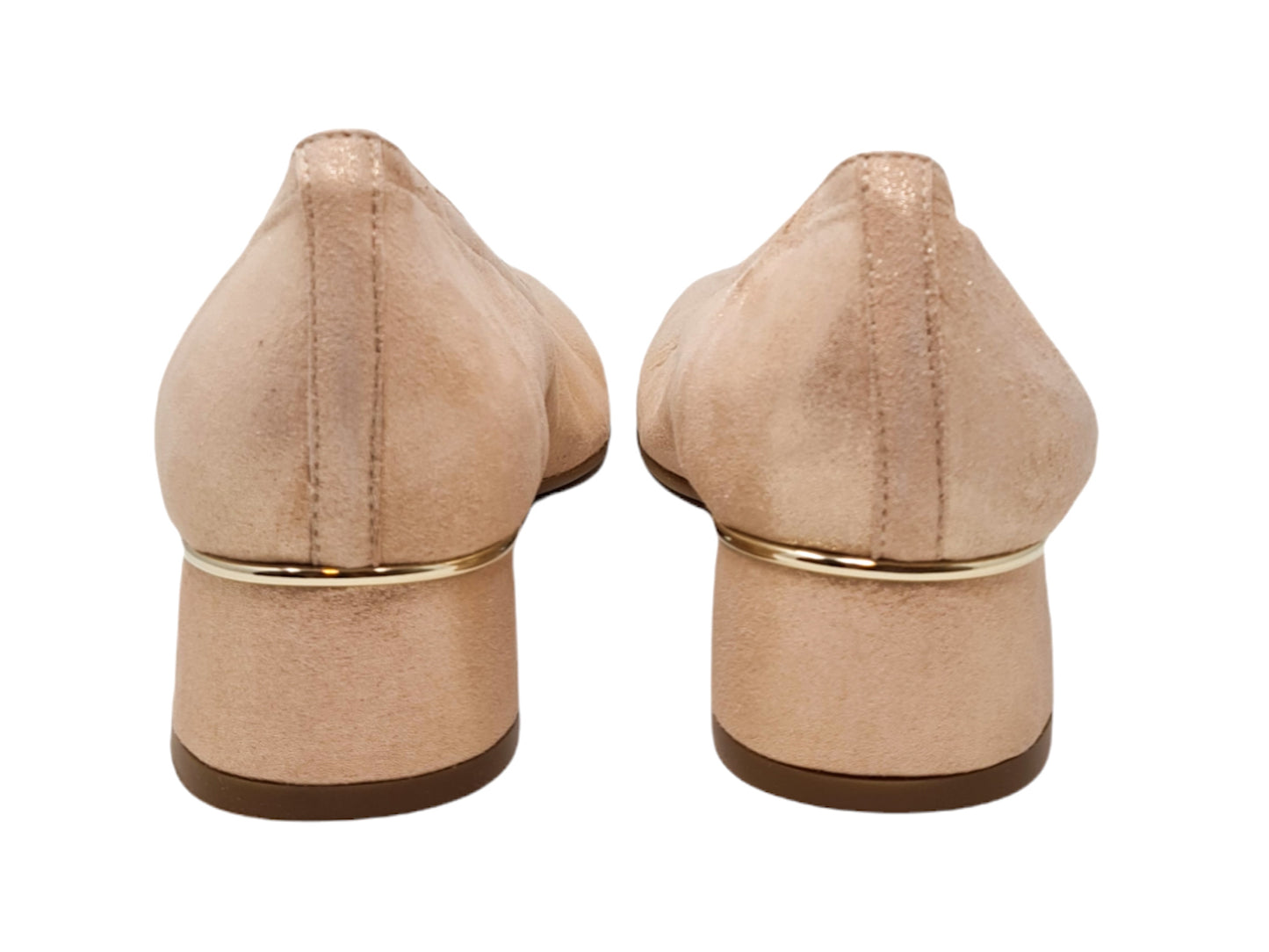 Nude lurex pumps