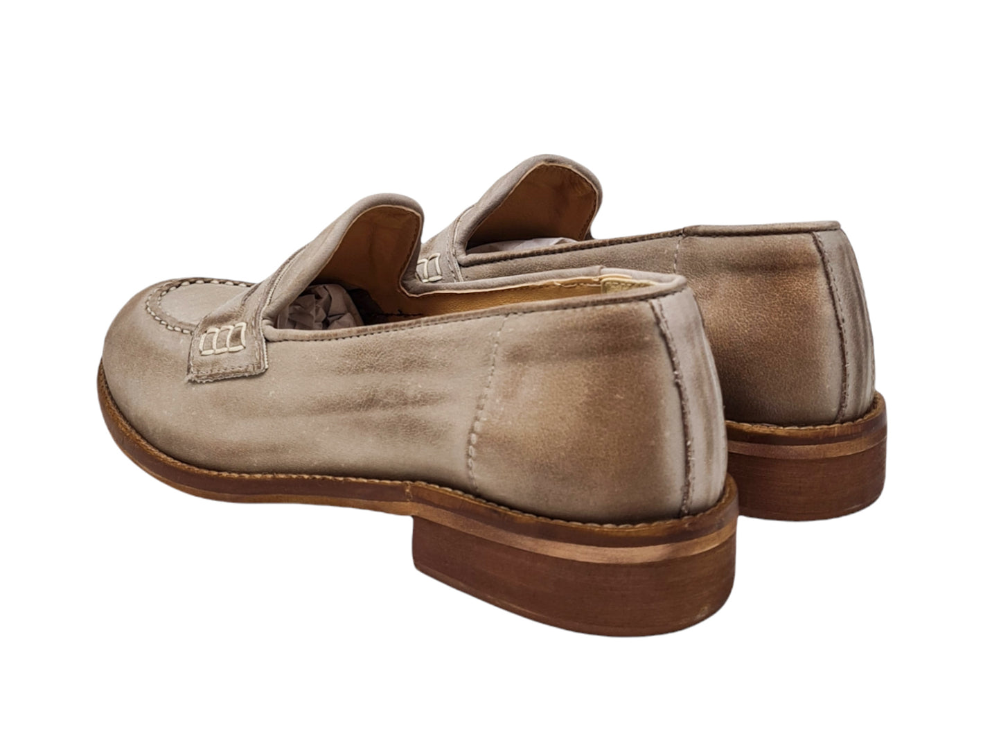 Mocassino in pelle taupe Donna 38/060